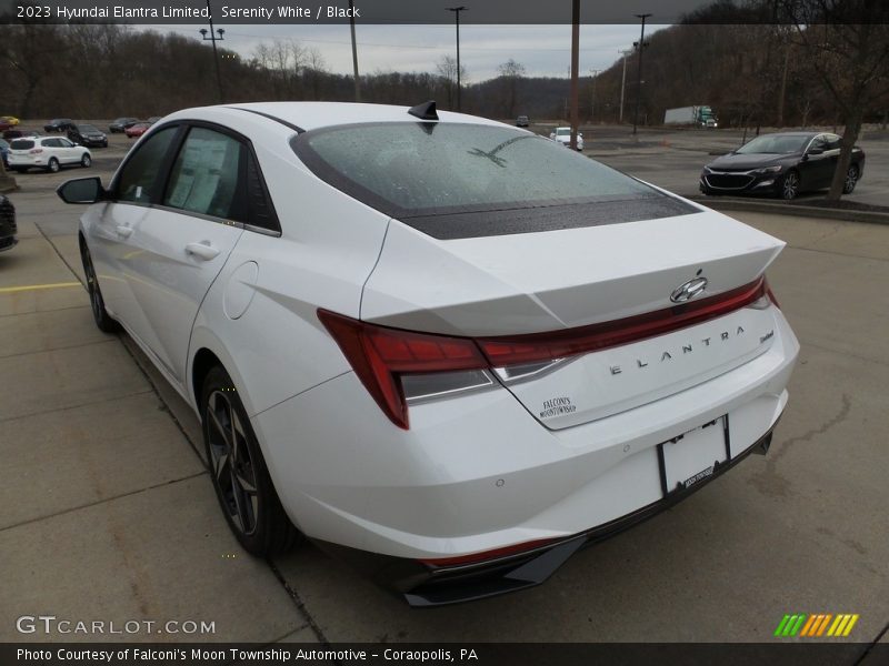 Serenity White / Black 2023 Hyundai Elantra Limited