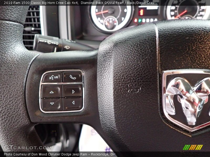 Diamond Black Crystal Pearl / Black/Diesel Gray 2019 Ram 1500 Classic Big Horn Crew Cab 4x4