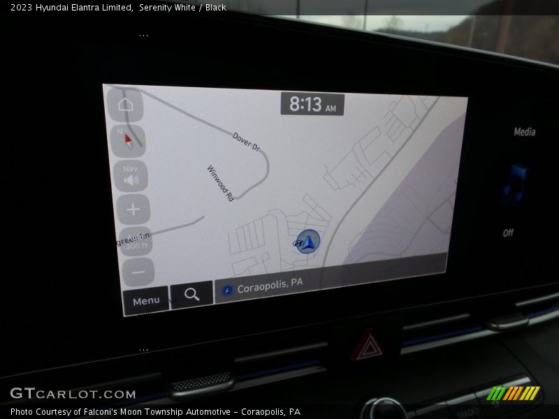 Navigation of 2023 Elantra Limited