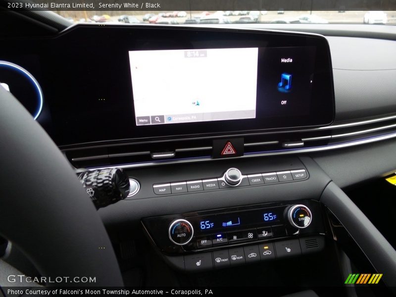 Serenity White / Black 2023 Hyundai Elantra Limited