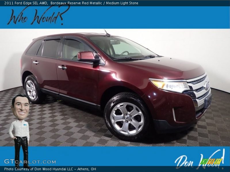 Bordeaux Reserve Red Metallic / Medium Light Stone 2011 Ford Edge SEL AWD