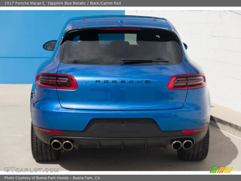 Sapphire Blue Metallic / Black/Garnet Red 2017 Porsche Macan S