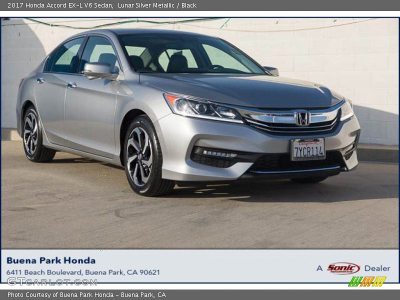 Lunar Silver Metallic / Black 2017 Honda Accord EX-L V6 Sedan