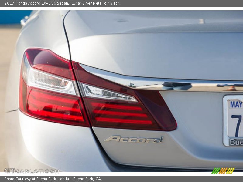 Lunar Silver Metallic / Black 2017 Honda Accord EX-L V6 Sedan
