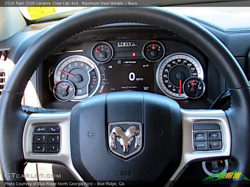 Maximum Steel Metallic / Black 2016 Ram 2500 Laramie Crew Cab 4x4