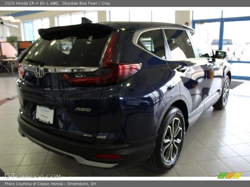 Obsidian Blue Pearl / Gray 2020 Honda CR-V EX-L AWD