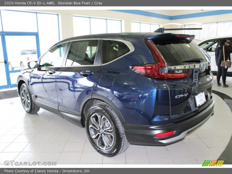 Obsidian Blue Pearl / Gray 2020 Honda CR-V EX-L AWD