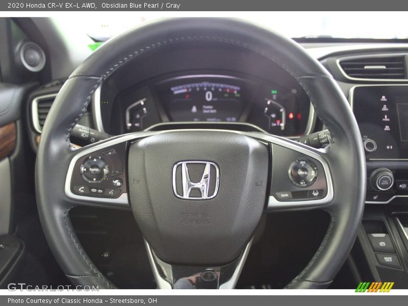 Obsidian Blue Pearl / Gray 2020 Honda CR-V EX-L AWD