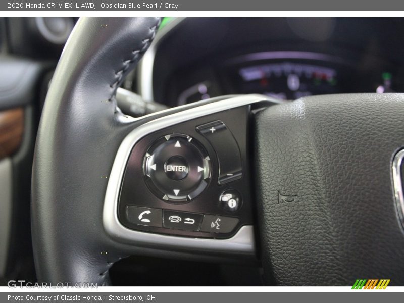 Obsidian Blue Pearl / Gray 2020 Honda CR-V EX-L AWD