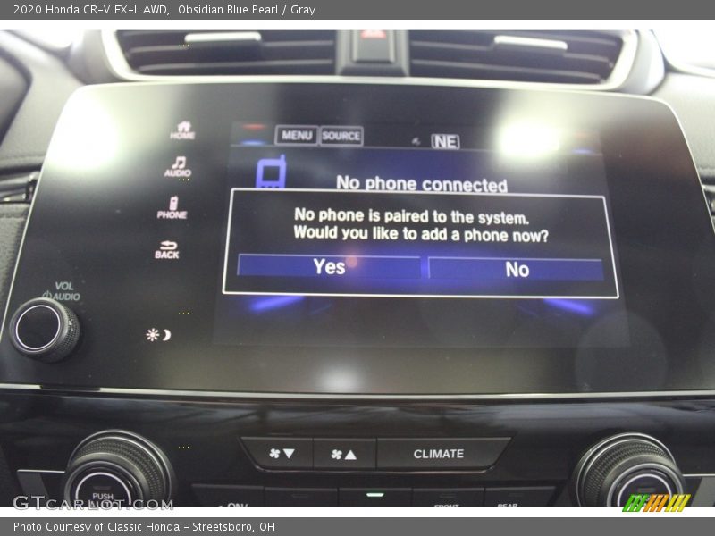 Obsidian Blue Pearl / Gray 2020 Honda CR-V EX-L AWD