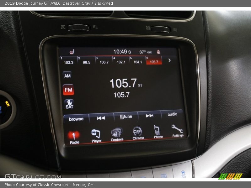 Destroyer Gray / Black/Red 2019 Dodge Journey GT AWD