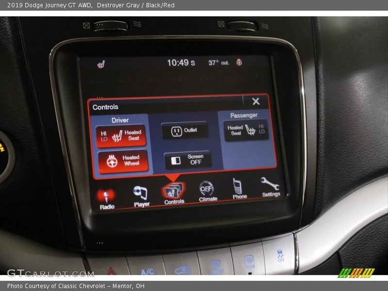 Destroyer Gray / Black/Red 2019 Dodge Journey GT AWD