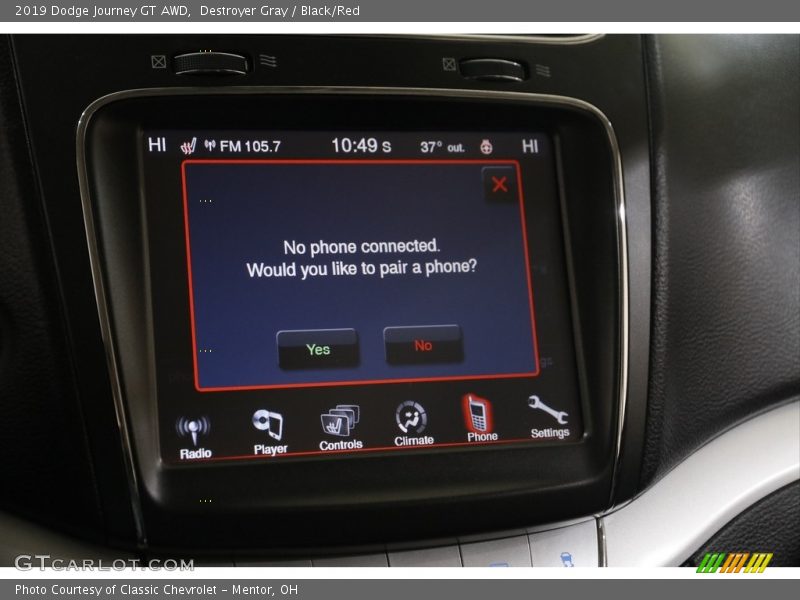 Destroyer Gray / Black/Red 2019 Dodge Journey GT AWD