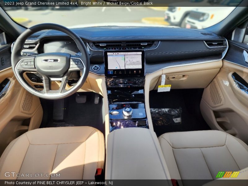 Bright White / Wicker Beige/Global Black 2023 Jeep Grand Cherokee Limited 4x4