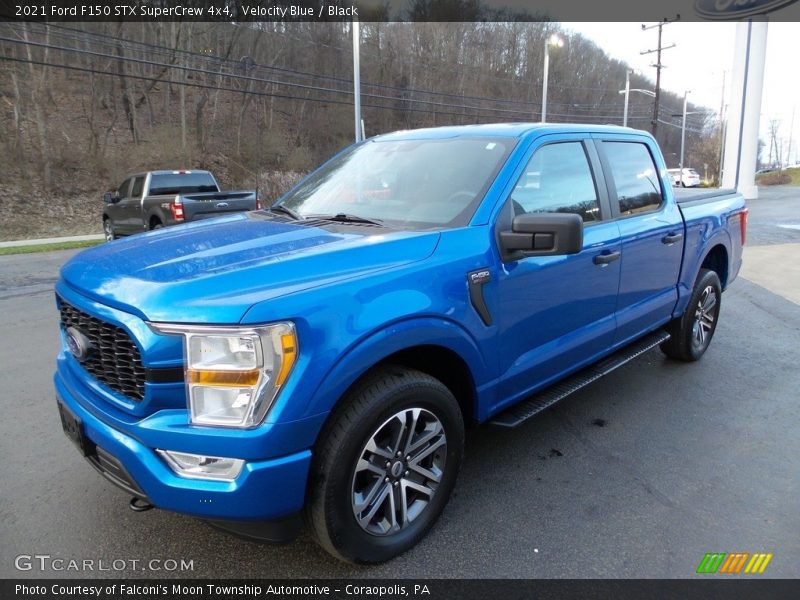 Velocity Blue / Black 2021 Ford F150 STX SuperCrew 4x4
