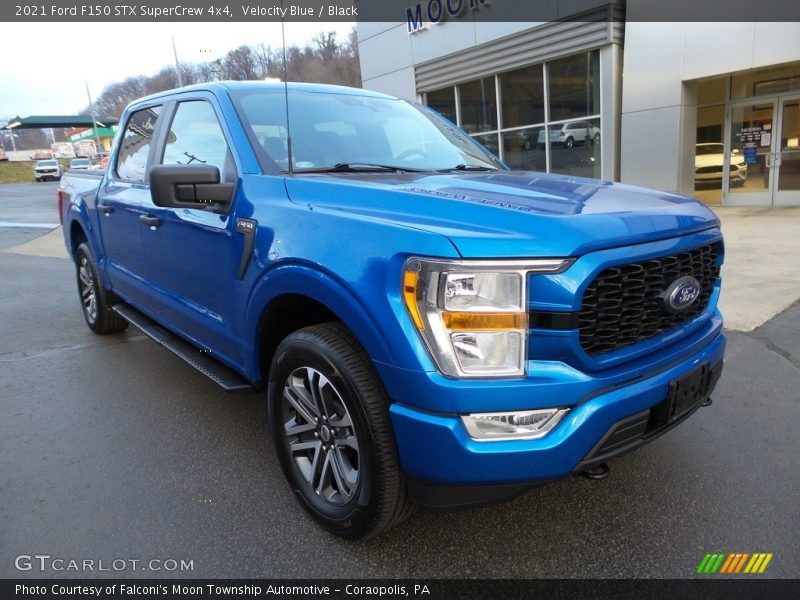 Velocity Blue / Black 2021 Ford F150 STX SuperCrew 4x4
