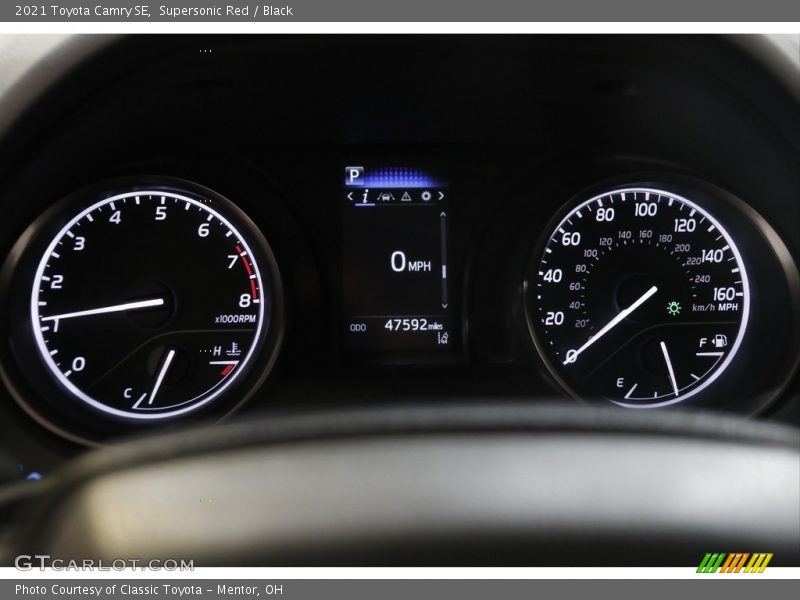 Supersonic Red / Black 2021 Toyota Camry SE