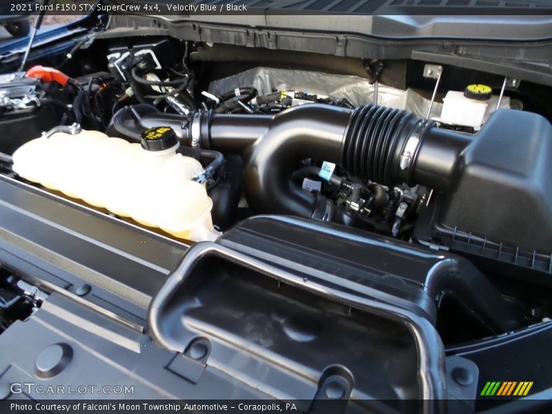 Velocity Blue / Black 2021 Ford F150 STX SuperCrew 4x4