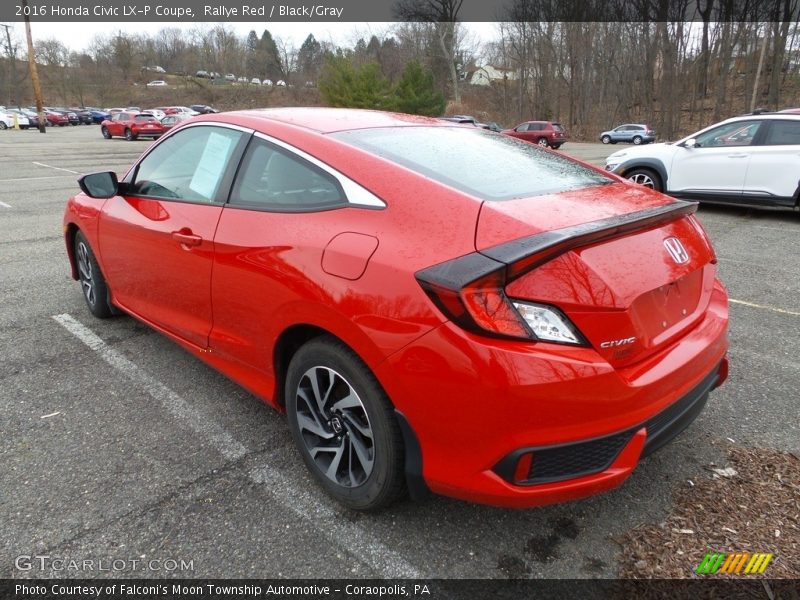 Rallye Red / Black/Gray 2016 Honda Civic LX-P Coupe