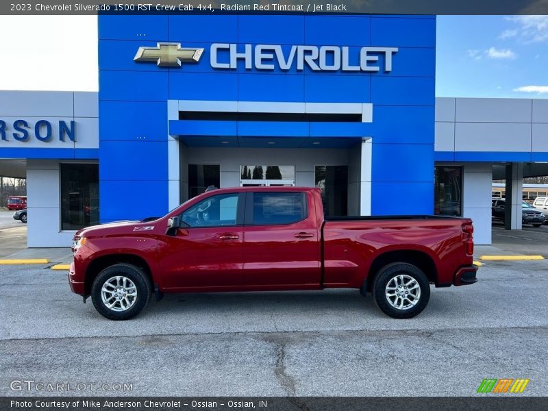 Radiant Red Tintcoat / Jet Black 2023 Chevrolet Silverado 1500 RST Crew Cab 4x4