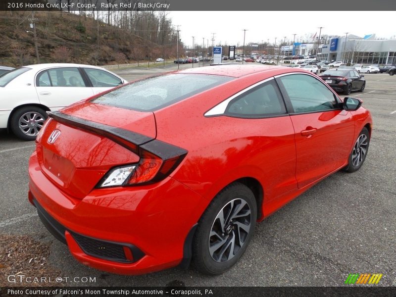 Rallye Red / Black/Gray 2016 Honda Civic LX-P Coupe