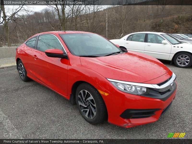 Rallye Red / Black/Gray 2016 Honda Civic LX-P Coupe