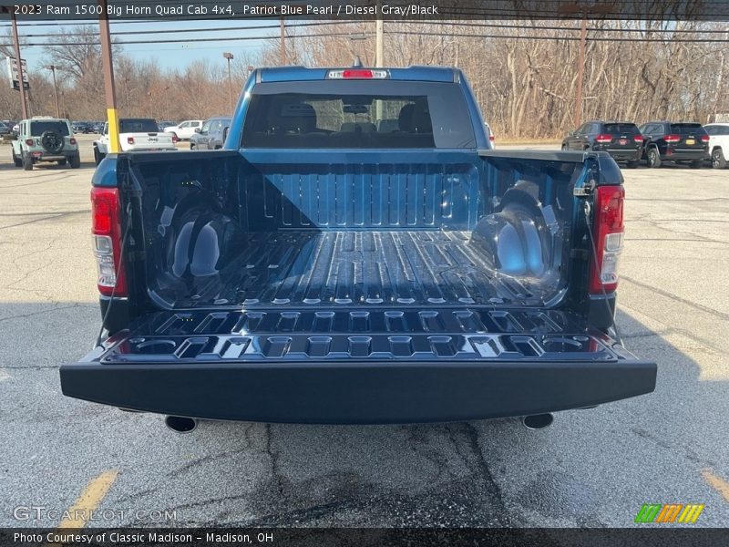 Patriot Blue Pearl / Diesel Gray/Black 2023 Ram 1500 Big Horn Quad Cab 4x4
