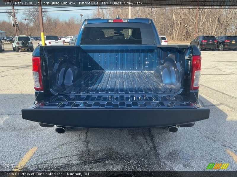 Patriot Blue Pearl / Diesel Gray/Black 2023 Ram 1500 Big Horn Quad Cab 4x4