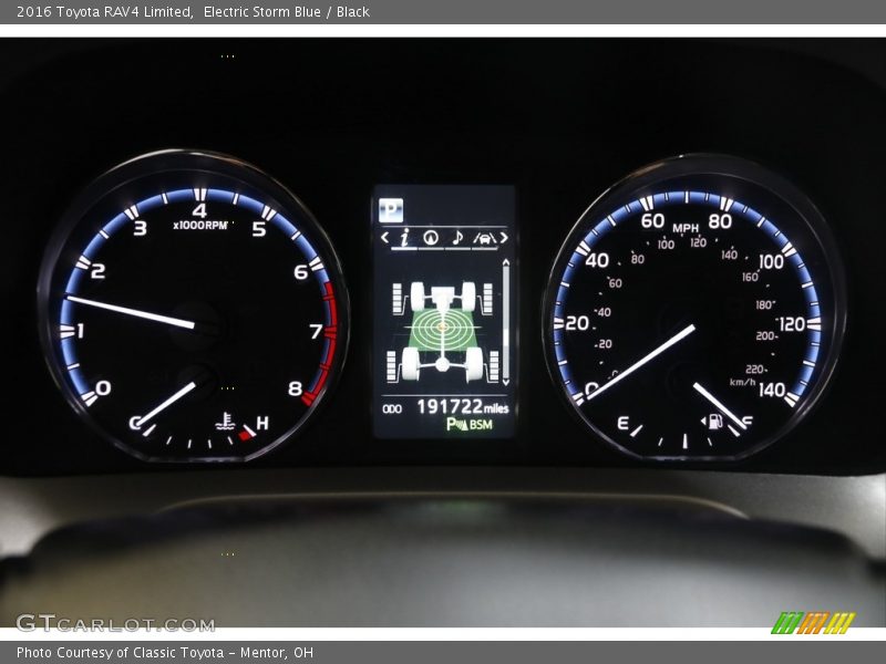 Electric Storm Blue / Black 2016 Toyota RAV4 Limited