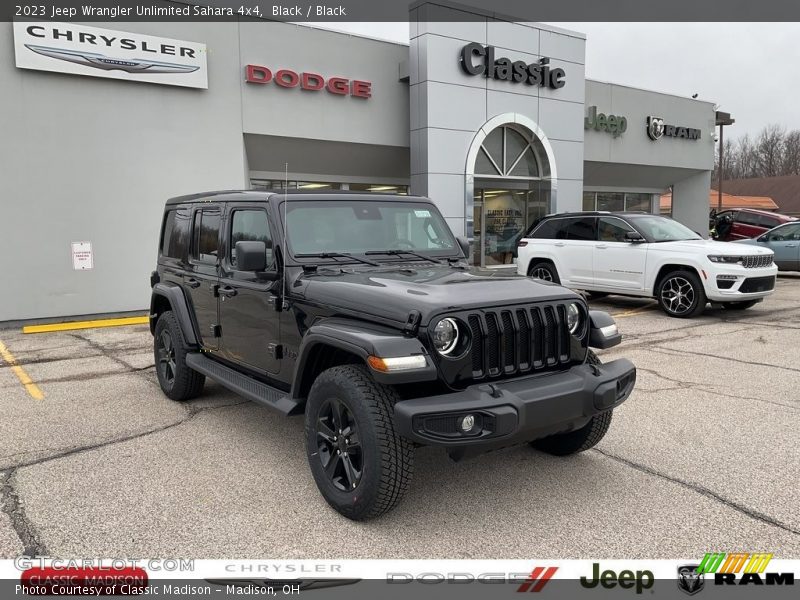 Black / Black 2023 Jeep Wrangler Unlimited Sahara 4x4