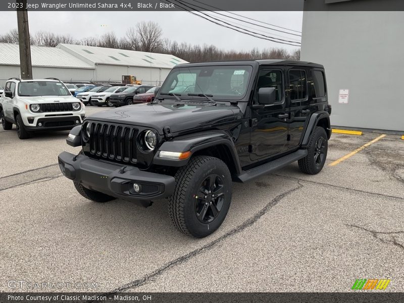 Black / Black 2023 Jeep Wrangler Unlimited Sahara 4x4