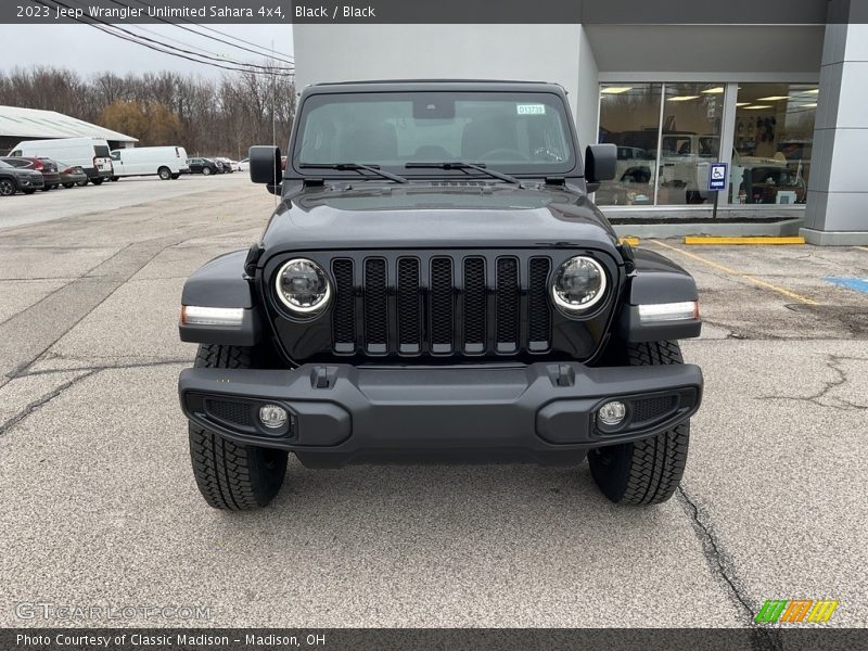 Black / Black 2023 Jeep Wrangler Unlimited Sahara 4x4