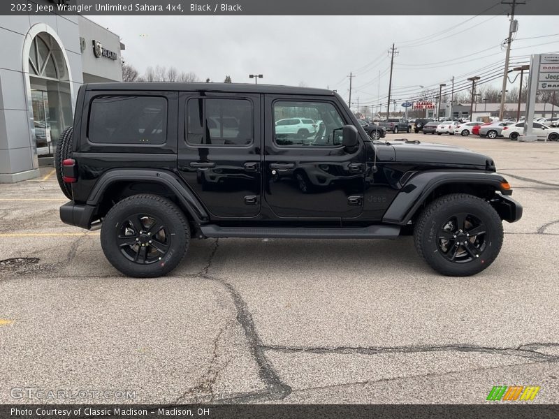 Black / Black 2023 Jeep Wrangler Unlimited Sahara 4x4