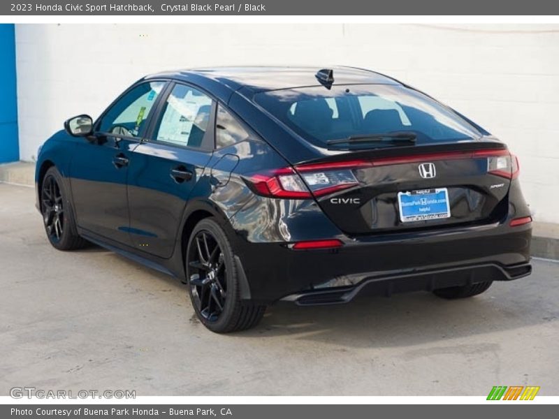 Crystal Black Pearl / Black 2023 Honda Civic Sport Hatchback