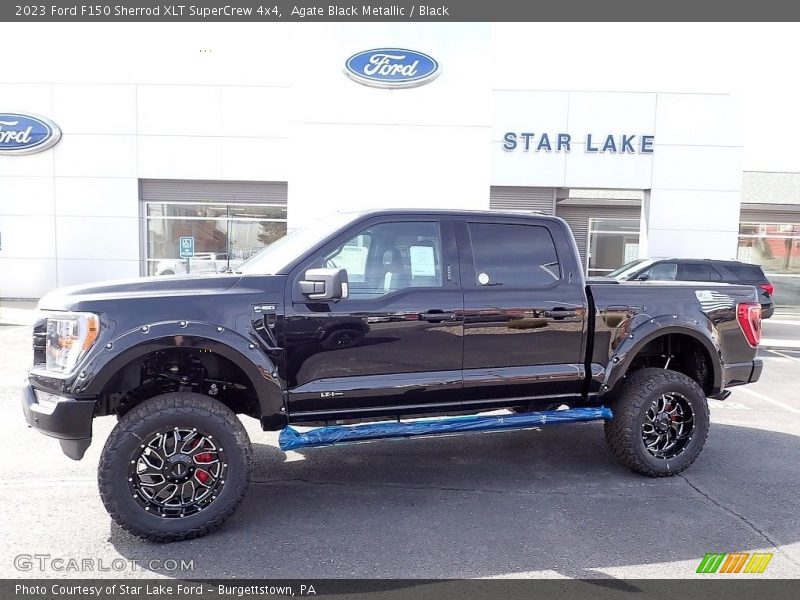 Agate Black Metallic / Black 2023 Ford F150 Sherrod XLT SuperCrew 4x4