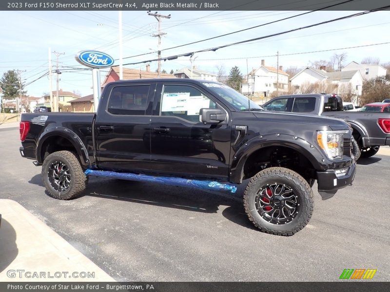 Agate Black Metallic / Black 2023 Ford F150 Sherrod XLT SuperCrew 4x4
