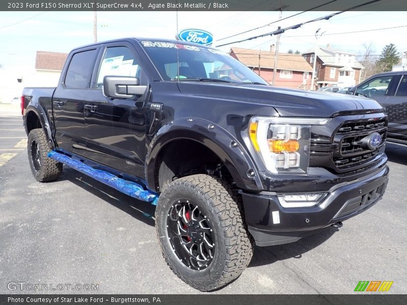 Agate Black Metallic / Black 2023 Ford F150 Sherrod XLT SuperCrew 4x4