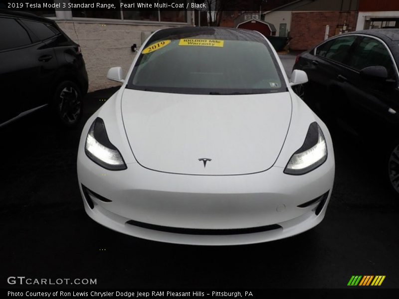 Pearl White Multi-Coat / Black 2019 Tesla Model 3 Standard Range