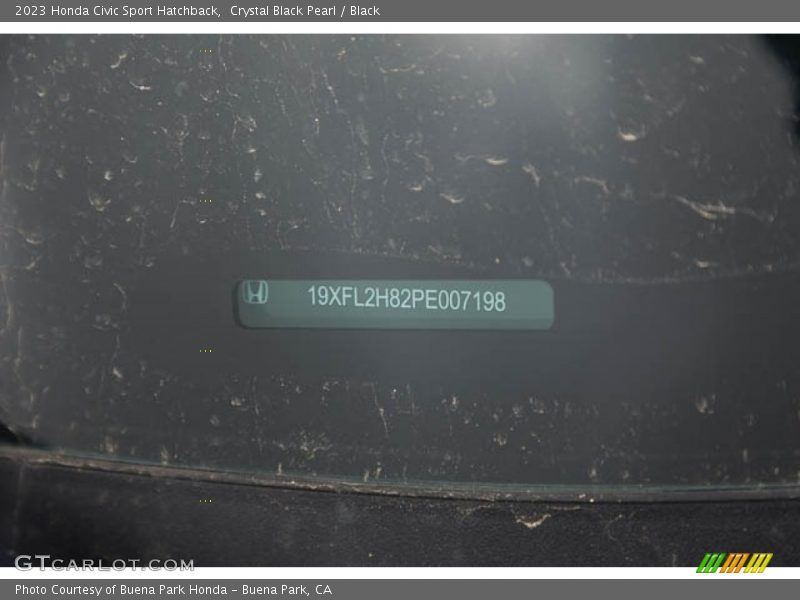 Crystal Black Pearl / Black 2023 Honda Civic Sport Hatchback