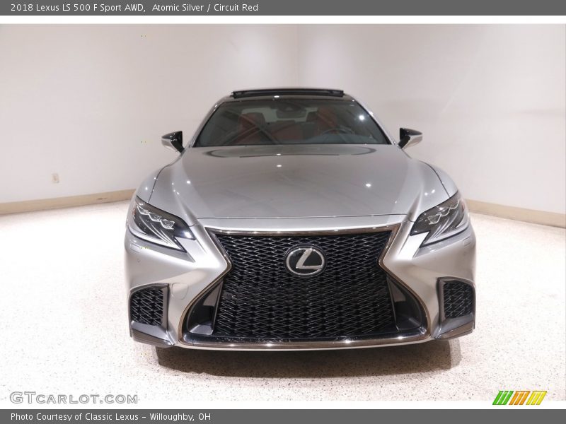 Atomic Silver / Circuit Red 2018 Lexus LS 500 F Sport AWD