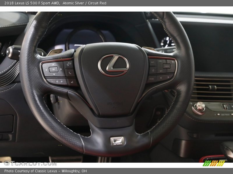 Atomic Silver / Circuit Red 2018 Lexus LS 500 F Sport AWD