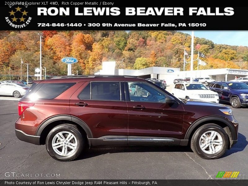 Rich Copper Metallic / Ebony 2020 Ford Explorer XLT 4WD