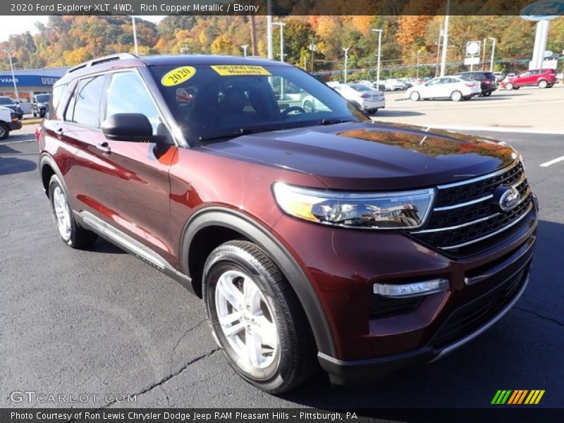 Rich Copper Metallic / Ebony 2020 Ford Explorer XLT 4WD