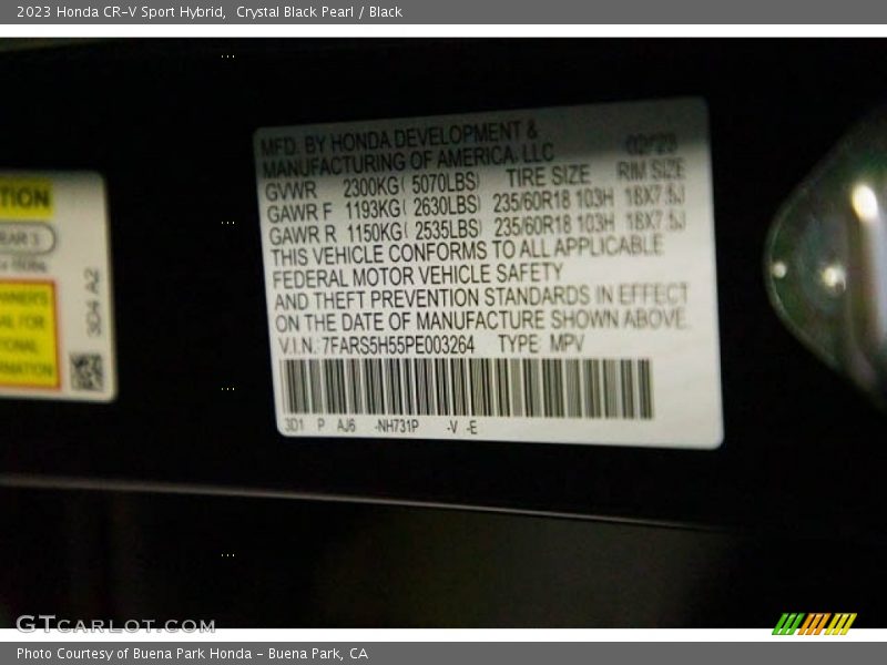 Crystal Black Pearl / Black 2023 Honda CR-V Sport Hybrid