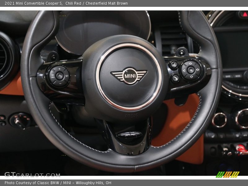 Chili Red / Chesterfield Malt Brown 2021 Mini Convertible Cooper S