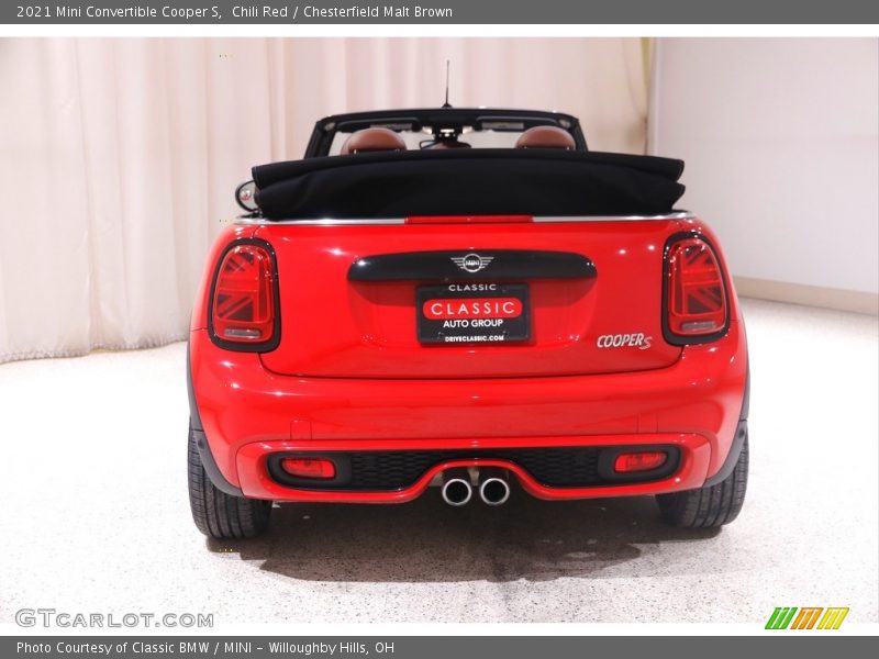 Chili Red / Chesterfield Malt Brown 2021 Mini Convertible Cooper S