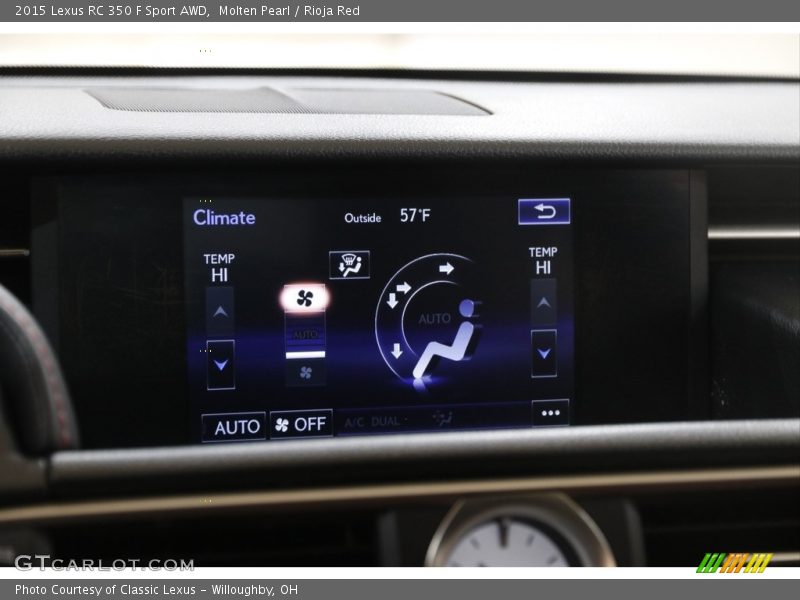 Controls of 2015 RC 350 F Sport AWD