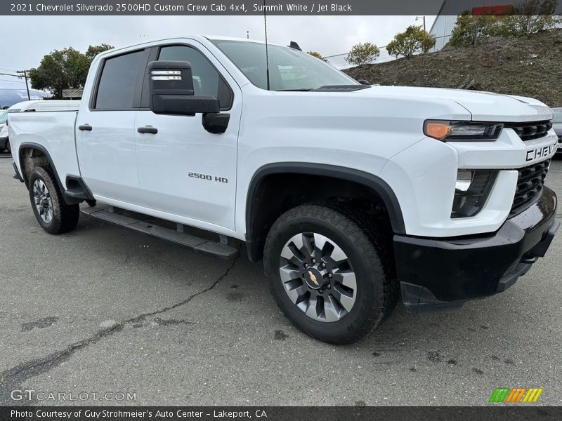 Summit White / Jet Black 2021 Chevrolet Silverado 2500HD Custom Crew Cab 4x4