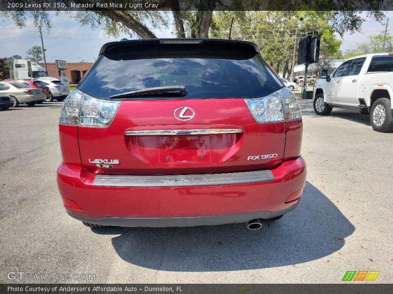 Matador Red Mica / Light Gray 2009 Lexus RX 350