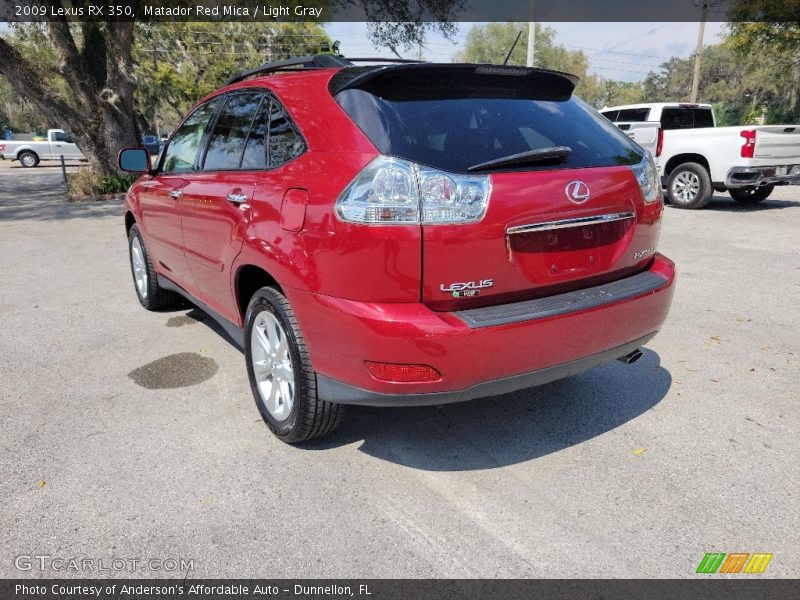 Matador Red Mica / Light Gray 2009 Lexus RX 350